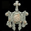 Heavy Custom MOM Pendant - Moissanite Rose and Thorn Cross Link