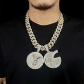 Custom VVS Moissanite Round Angel Pendant