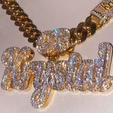 Custom 3In Letter Special Bail VVS Moissanite Pendants