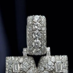 Custom Letter "MBK" Mixed Cut Setting VVS Moissanite Pendants