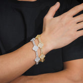 GL Iced Out VVS Moissanite 18mm Clover Bracelet