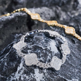 GL Iced Out VVS Moissanite 18mm Clover Bracelet