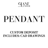 CAD-Custom Bail Trap 🏠 emoji 14K Yellow Gold Moissanite Engraving AVE Pendant By Elijha