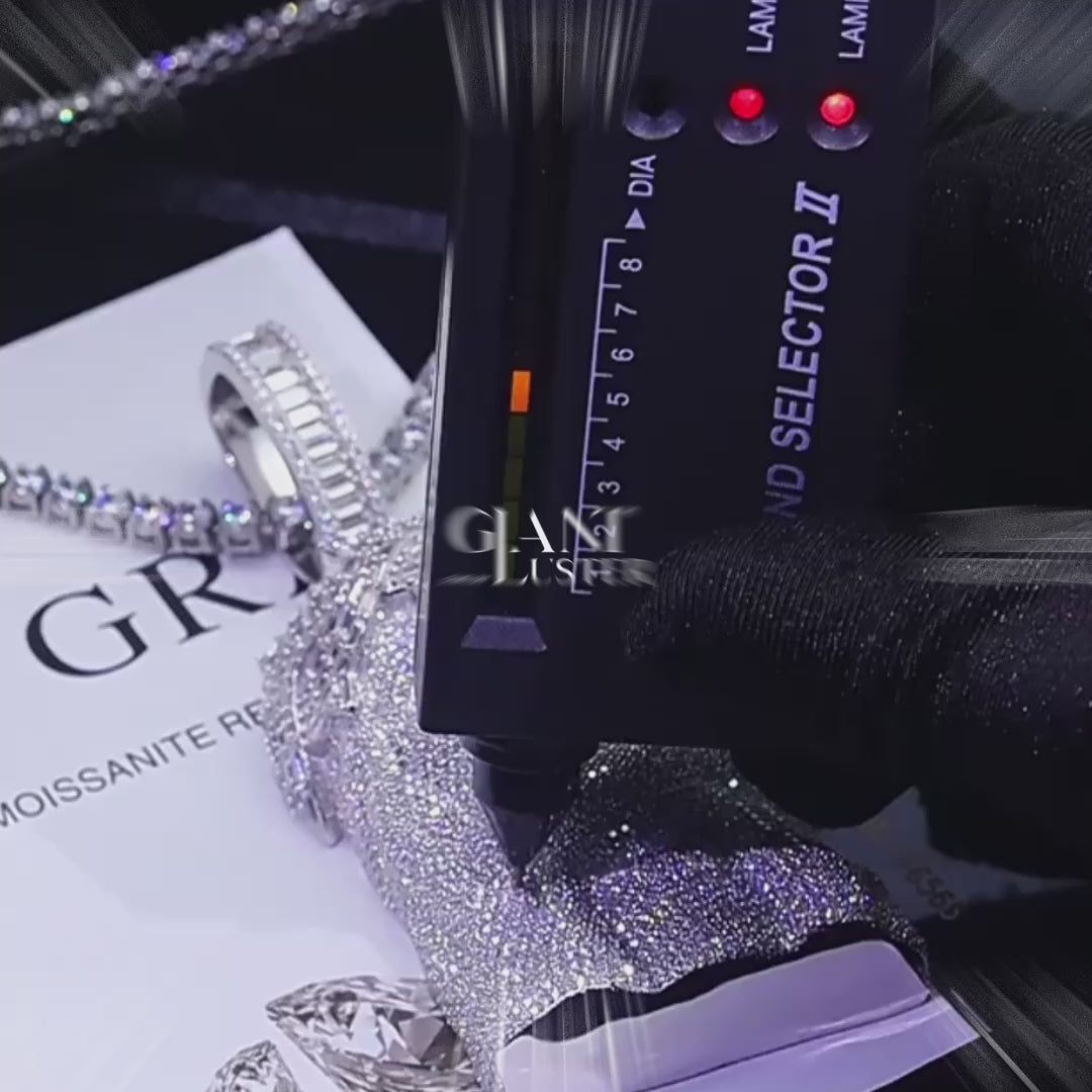 GL Halo Jesus Crown of Thorns Rectangular Moissanite Pendant