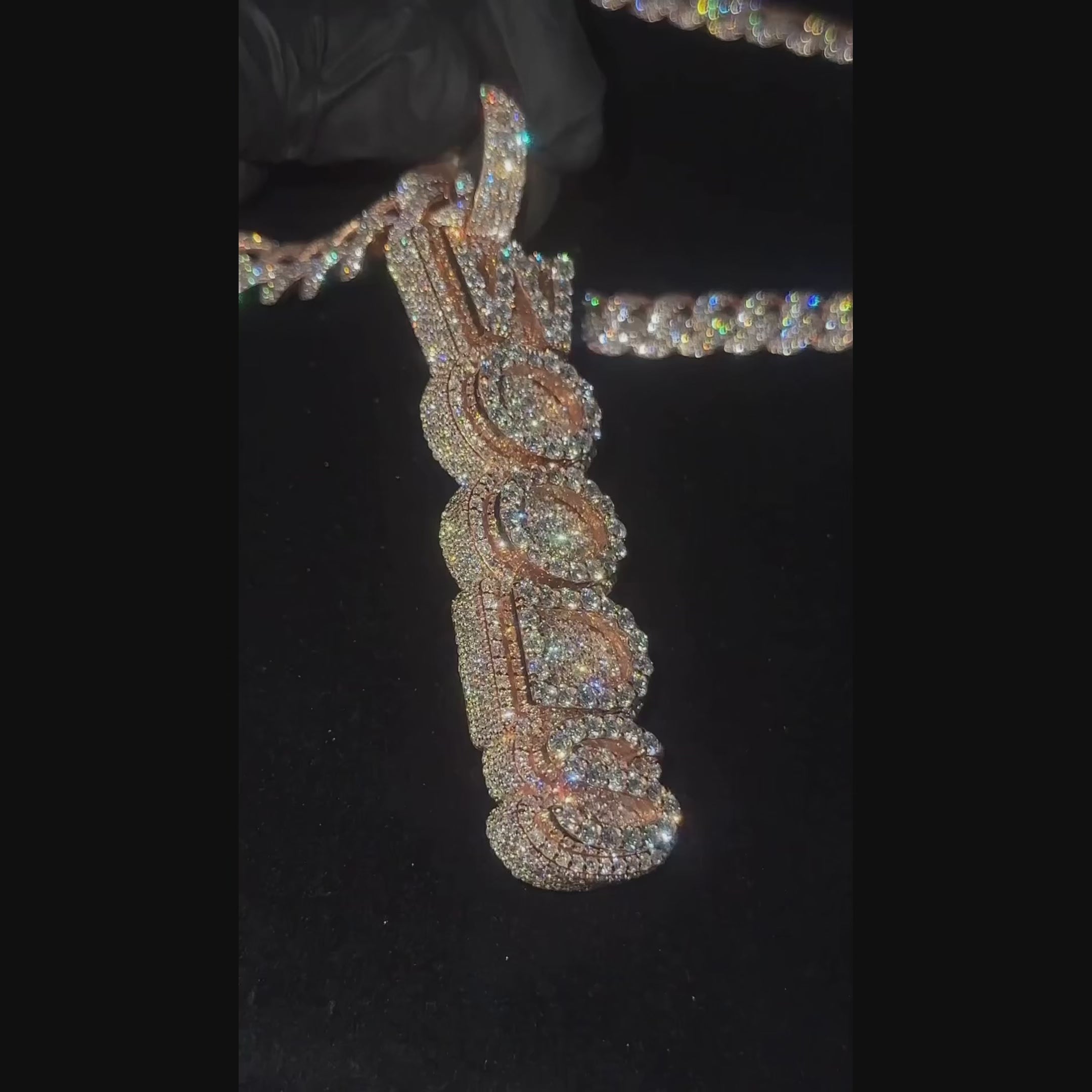 Moissanite Custom Name Pendant HipHop Jewelry