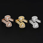 GL Heart 925 Sterling Silver Moissanite Ring