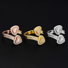 GL Heart 925 Sterling Silver Moissanite Ring