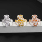 GL Heart 925 Sterling Silver Moissanite Ring
