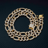 Cuban Link Necklace Hip Hop Jewelry Iced Out Gold Plated CZ Cuban Chain