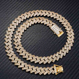 18K gold/rose gold plated iced out  chains cuban necklaces bracelets