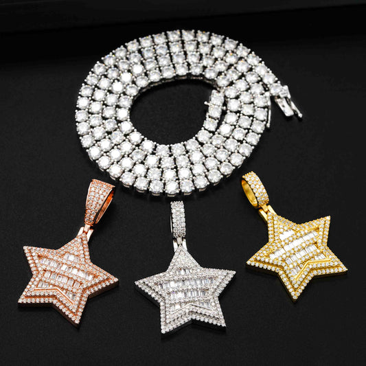 Pass diamond tester vvs moissanite hip hop jewelry silver 925 iced out diamond pendant