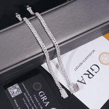 GL 5mm Iced Out Cuban 1 Rows of Stones Link Chain Bracelet Necklace