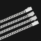 6.5MM Single Row VVS Moissanite Miami Cuban Chain 16K Gold