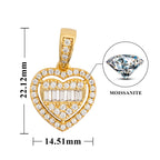 GL VVS Diamond Cute Heart 4 Prongs Diamond Pendant