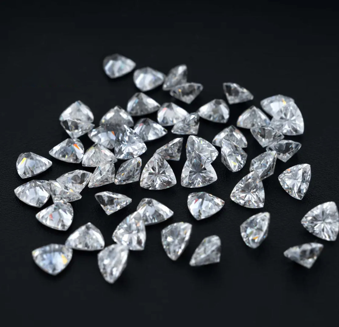 Trillion loose diamond GRA certificates moissanite stone