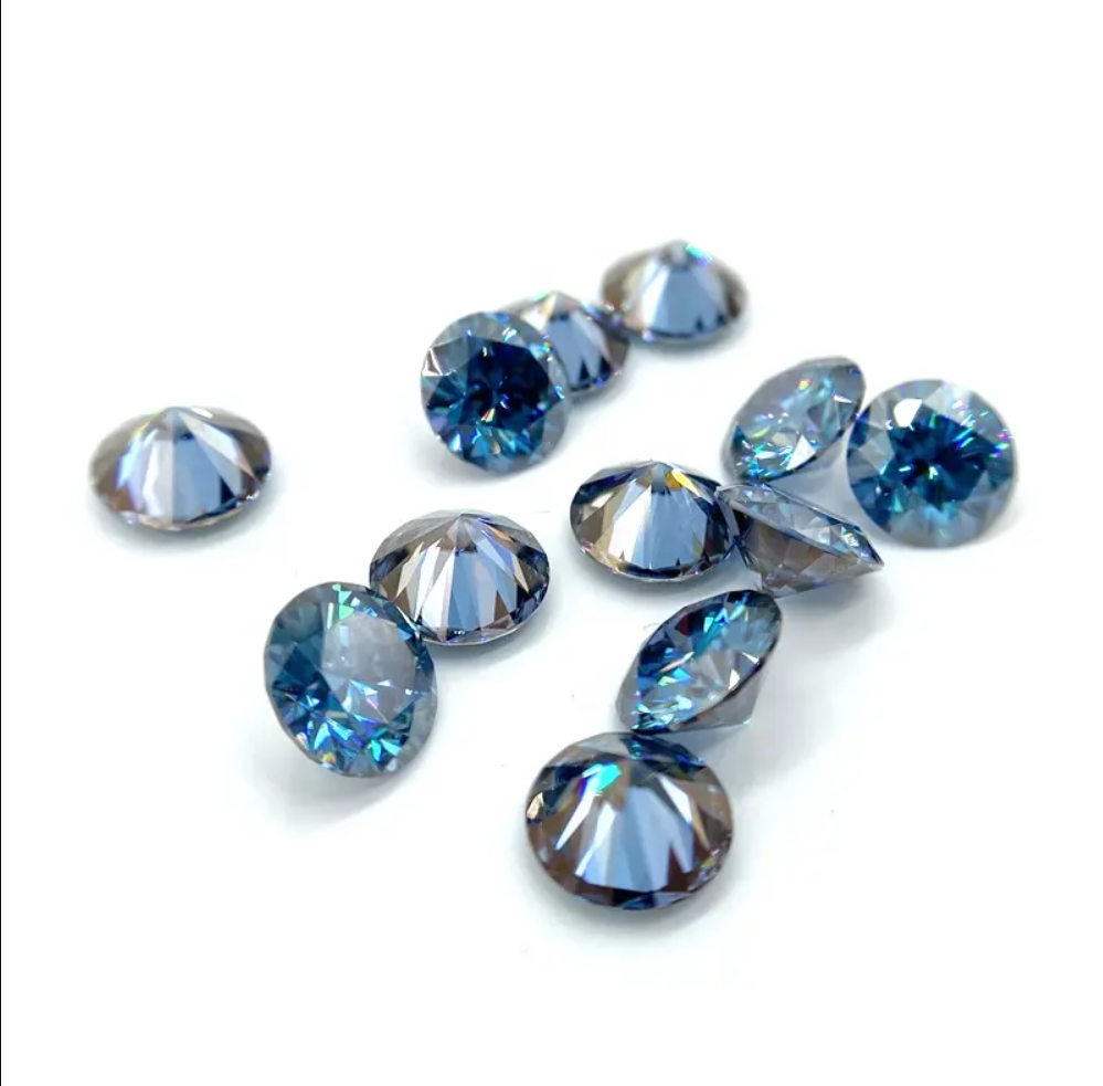 Sapphire Color VVS Loose Moissanite Diamond