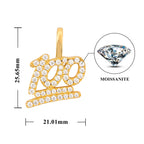 GL Hip Hop Moissanite Iced Out Custom-made "100" Pendant