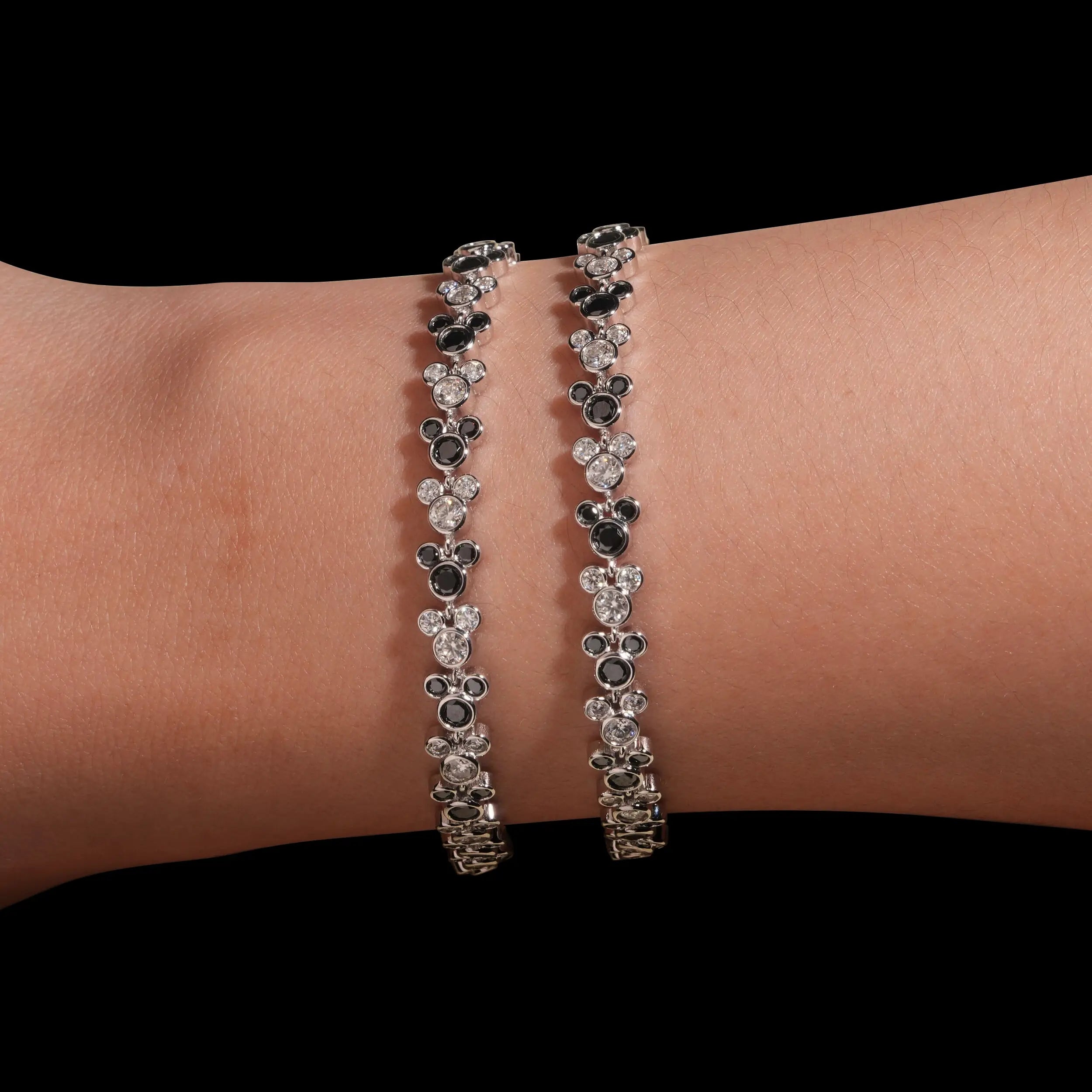 925 Silver Mouse Shape VVS Moissanite Tennis Bracelet