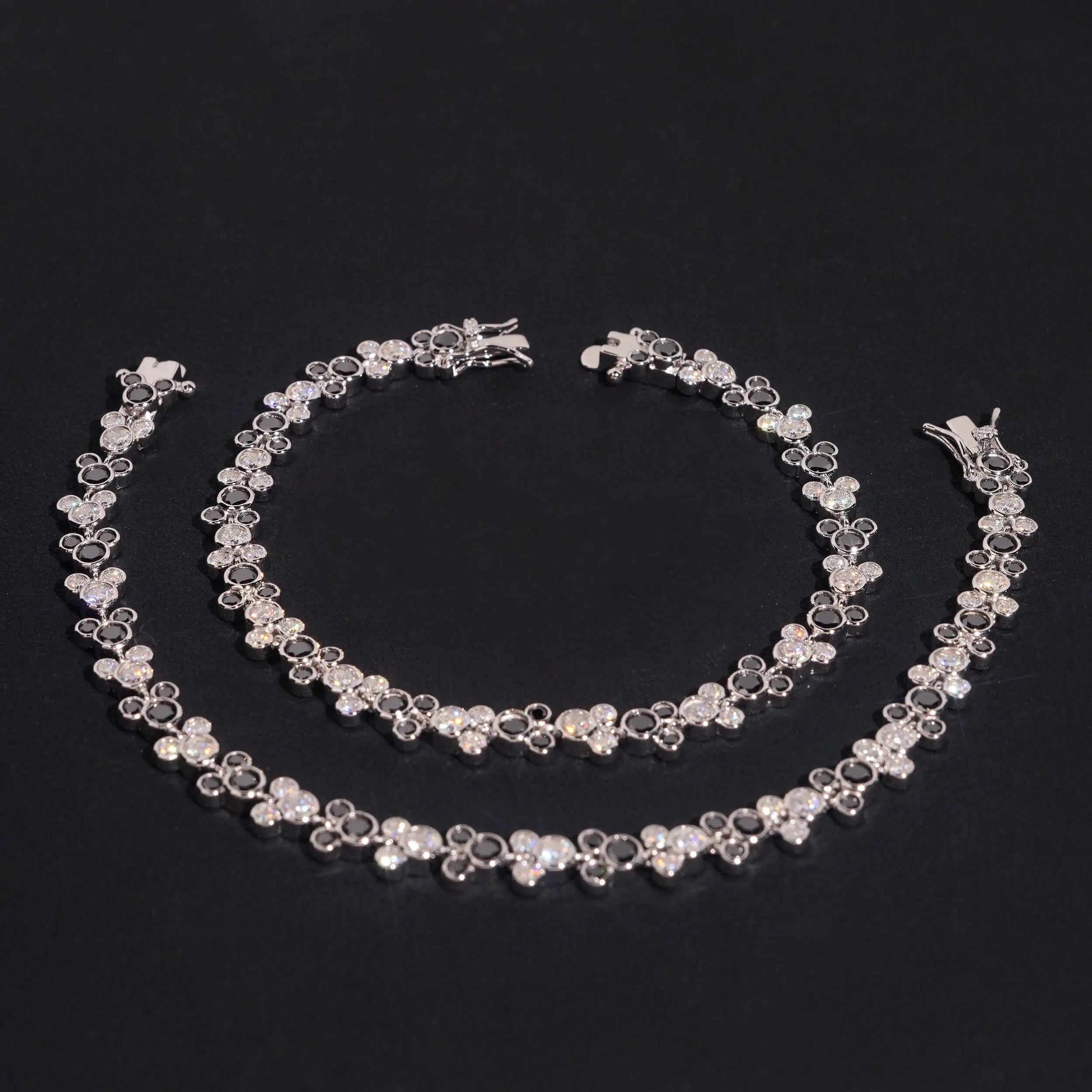 925 Silver Mouse Shape VVS Moissanite Tennis Bracelet