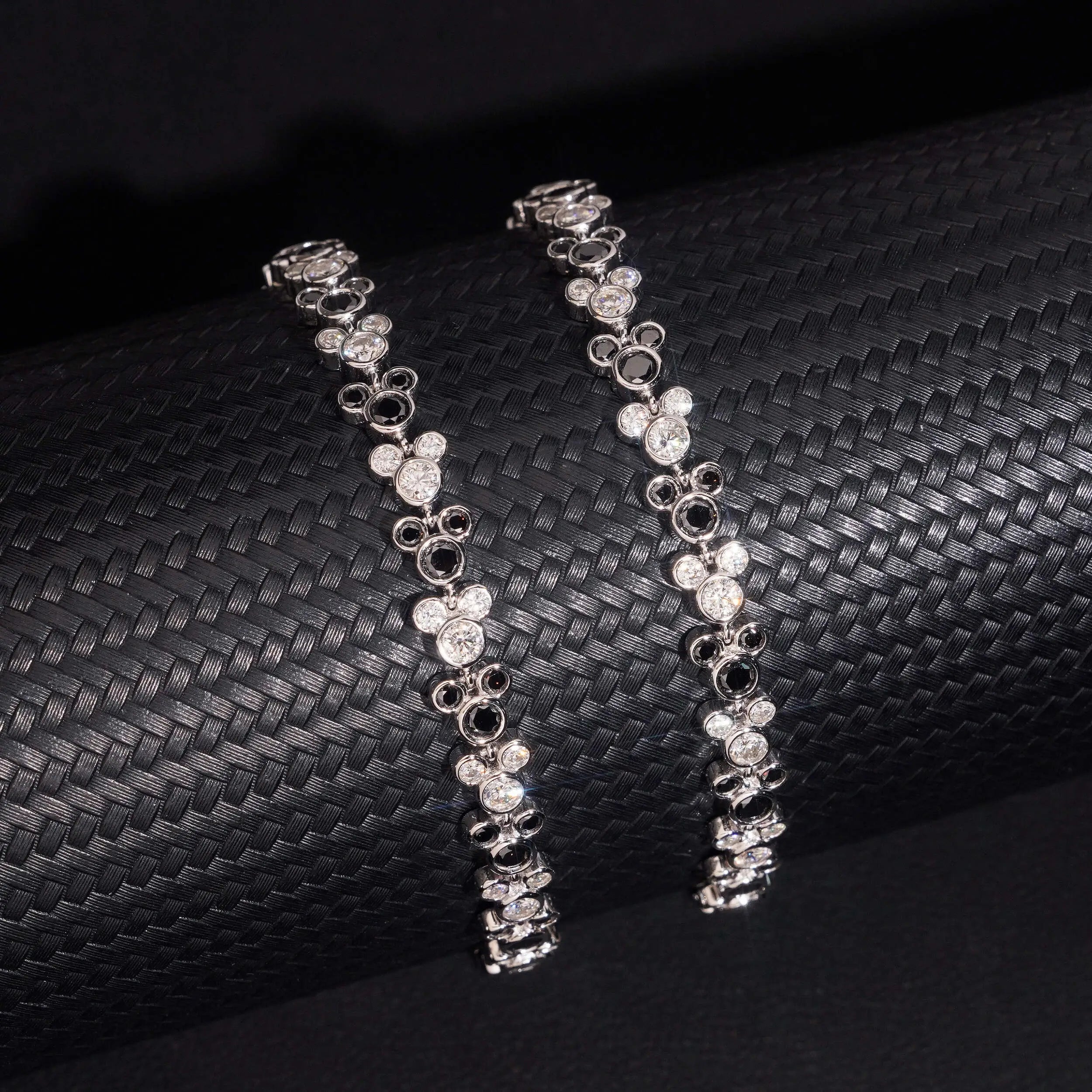 925 Silver Mouse Shape VVS Moissanite Tennis Bracelet
