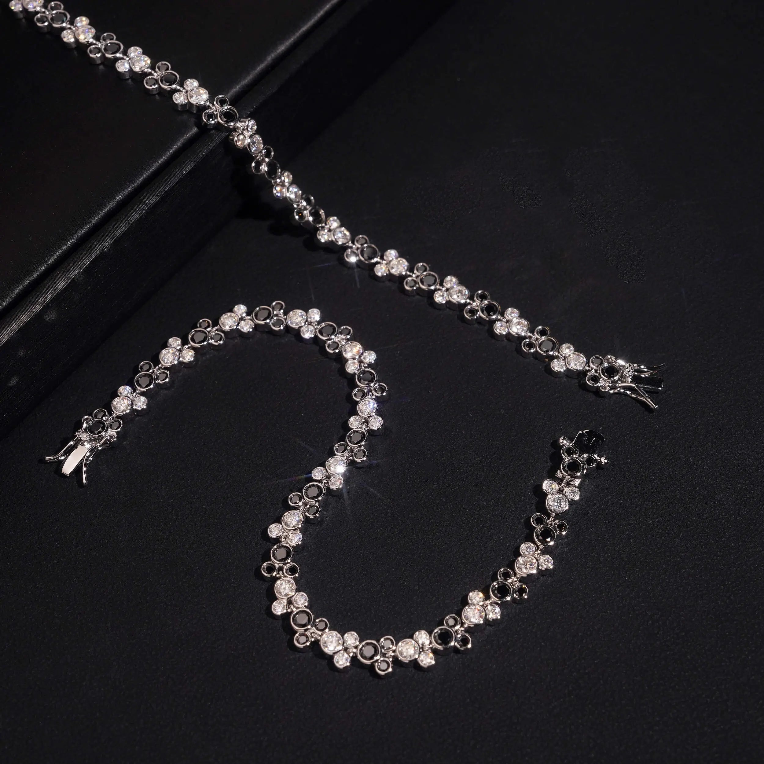 925 Silver Mouse Shape VVS Moissanite Tennis Bracelet