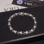 925 Silver Mouse Shape VVS Moissanite Tennis Bracelet