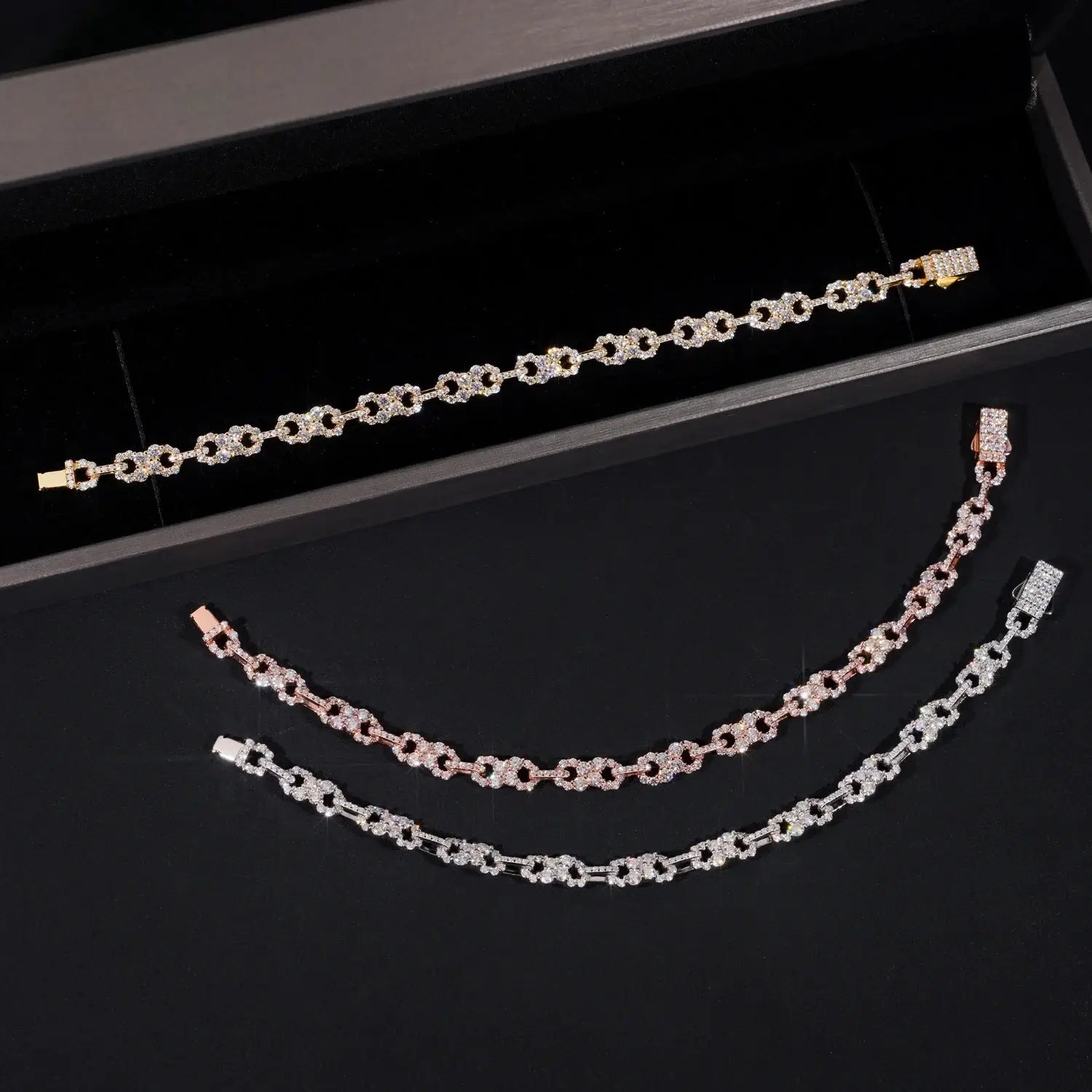 VVS Moissanite S925 Silver Infinity Figure-8 Link Chain