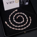 VVS Moissanite S925 Silver Infinity Figure-8 Link Chain