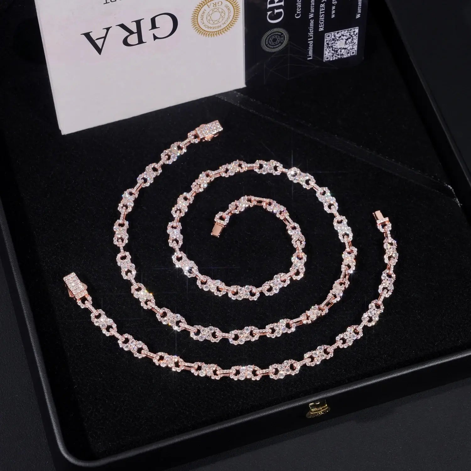 VVS Moissanite S925 Silver Infinity Figure-8 Link Chain