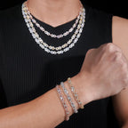 VVS Moissanite S925 Silver Infinity Figure-8 Link Chain