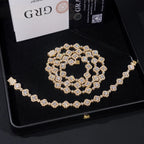 S925 VVS Moissanite Cluster Flower Tennis Chain Bracelet