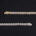 5.2MM Cluster VVS Moissanite Tennis Bracelet 925 Silver