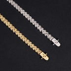 5.2MM Cluster VVS Moissanite Tennis Bracelet 925 Silver