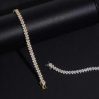 5.2MM Cluster VVS Moissanite Tennis Bracelet 925 Silver