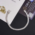 5.2MM Cluster VVS Moissanite Tennis Bracelet 925 Silver