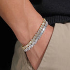 5.2MM Cluster VVS Moissanite Tennis Bracelet 925 Silver