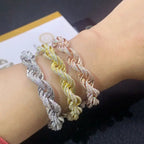10MM Rope VVS Moissanite Chain Necklace S925