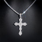 GL Iced Out Cross Hip Hop Silver VVS Moissanite Pendant