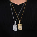 GL Ice Out Silver Full Moissanite Jesus Pendant