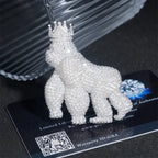 GL Iced Out Crown Gorilla Pendant Full VVS Moissanite Diamond
