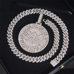 Custom 2.5IN VVS Moissanite Round Letter Design Pendant