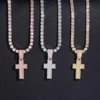 S925 Density Micro Paved VVS Moissanite Cross Pendant