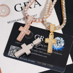 S925 Density Micro Paved VVS Moissanite Cross Pendant