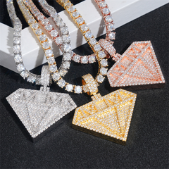 GL Sparkling Diamond Hip Hop Silver Moissanite Pendant