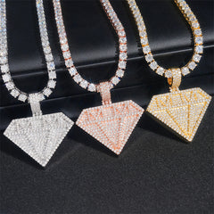 GL Sparkling Diamond Hip Hop Silver Moissanite Pendant