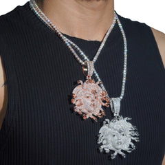 GL Medusa 925 Sterling Silver Moissanite Pendant