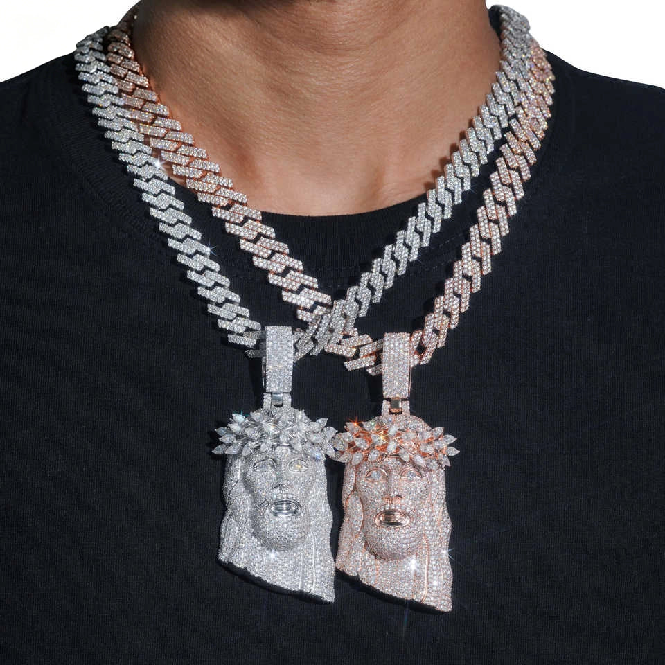 GL Large Size Iced Out Jesus Pendant S925 Silver Full VVS Moissanite Pendant Image principale du produit
