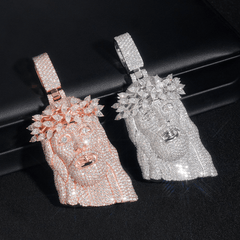 GL Large Size Iced Out Jesus Pendant S925 Silver Full VVS Moissanite Pendant