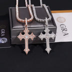 Regal Ice VVS Moissanite  Cross Pendant