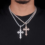 Regal Ice VVS Moissanite  Cross Pendant